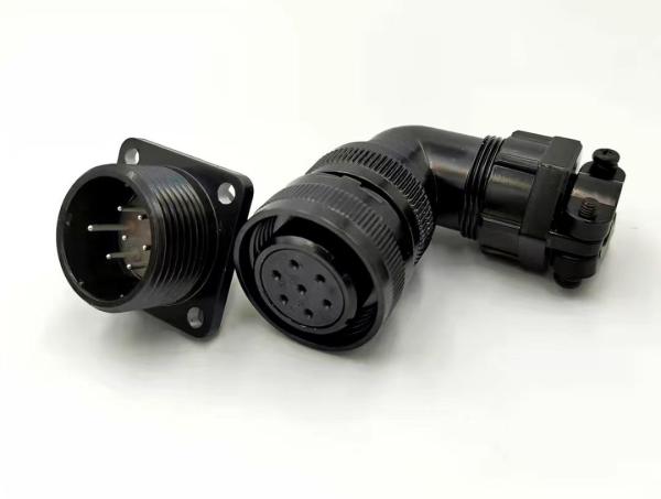 Waterproof Servo Motor Connector YD28 Aviation Socket with 4 pin, 7 pin, 15 pin and 1000V Voltage Rating