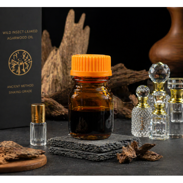 Ancient Wild Insect Leak Agarwood Oil Natural Pure Distilled Calming Essential