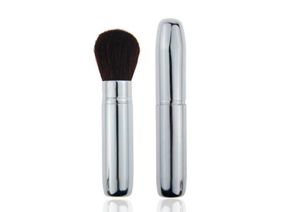 102mm Metal Handle Sliver Retractable Face Powder Brush Lightweight