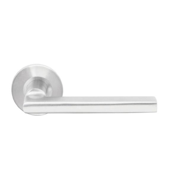 AISI304/316 brushed stainless steel door handle for interior & exterior doors