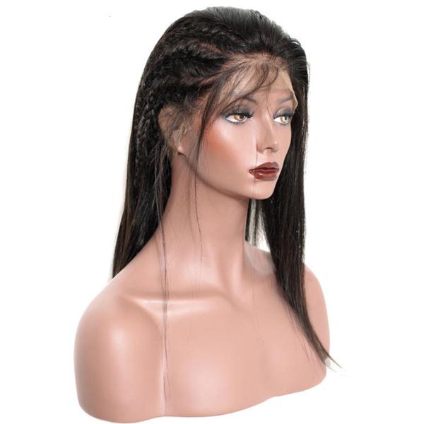 360 color natural del cordón del pelo de las pelucas de la densidad peruana completa derecho 130