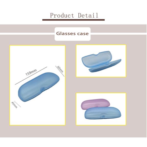 Fashion Clear Plastic Eyeglass Case , Hard Plastic Sunglasses Case