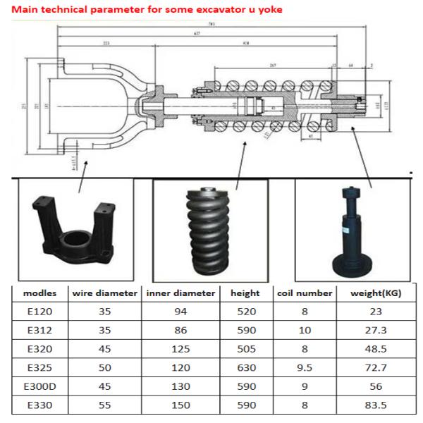 Recoil Tension Track Adjuster/Track Adjuster Spring for CAT E200 E307 E320 E330 E336