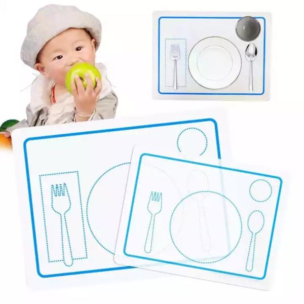 Washable Feeding Baby Silicone Placemat Food Grade Customized Logo Printing