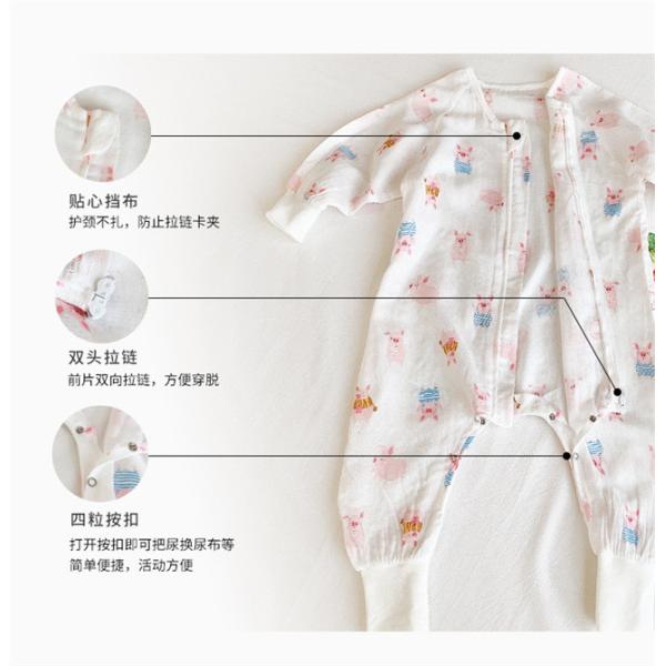 Fashionable Soft Muslin Baby Pajamas Romper Bodysuit 100% Cotton For Toddler