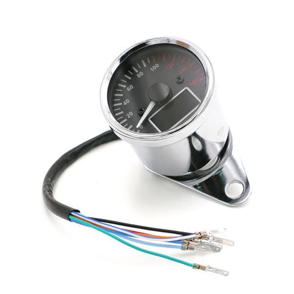 Retro 2.5 LCD Digital Speedometer , Metal Aftermarket Motorcycle Guages