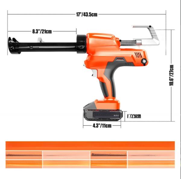 20V Electric Caulking Gun 310ML Cartridge Type With 2pcs Lithium