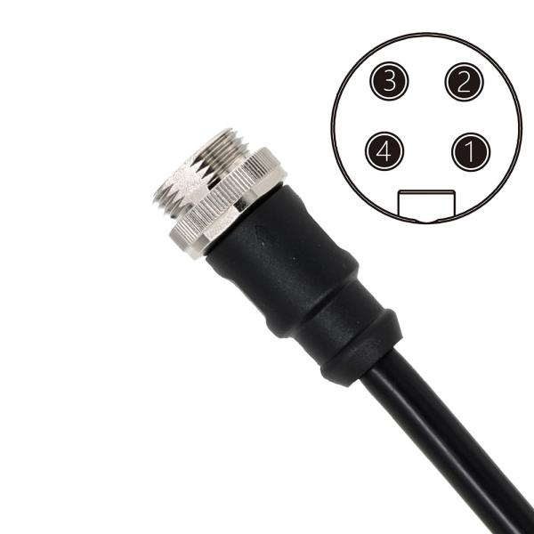 Cable pré-moldado 7/8" Conector Automatização 7/8"-16UN 4 pin Homem à prova d'