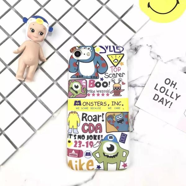 Soft TPU IMD Cartoon Monster University Pattern Cell Phone Case Cover For iPhone 7 6s Plus
