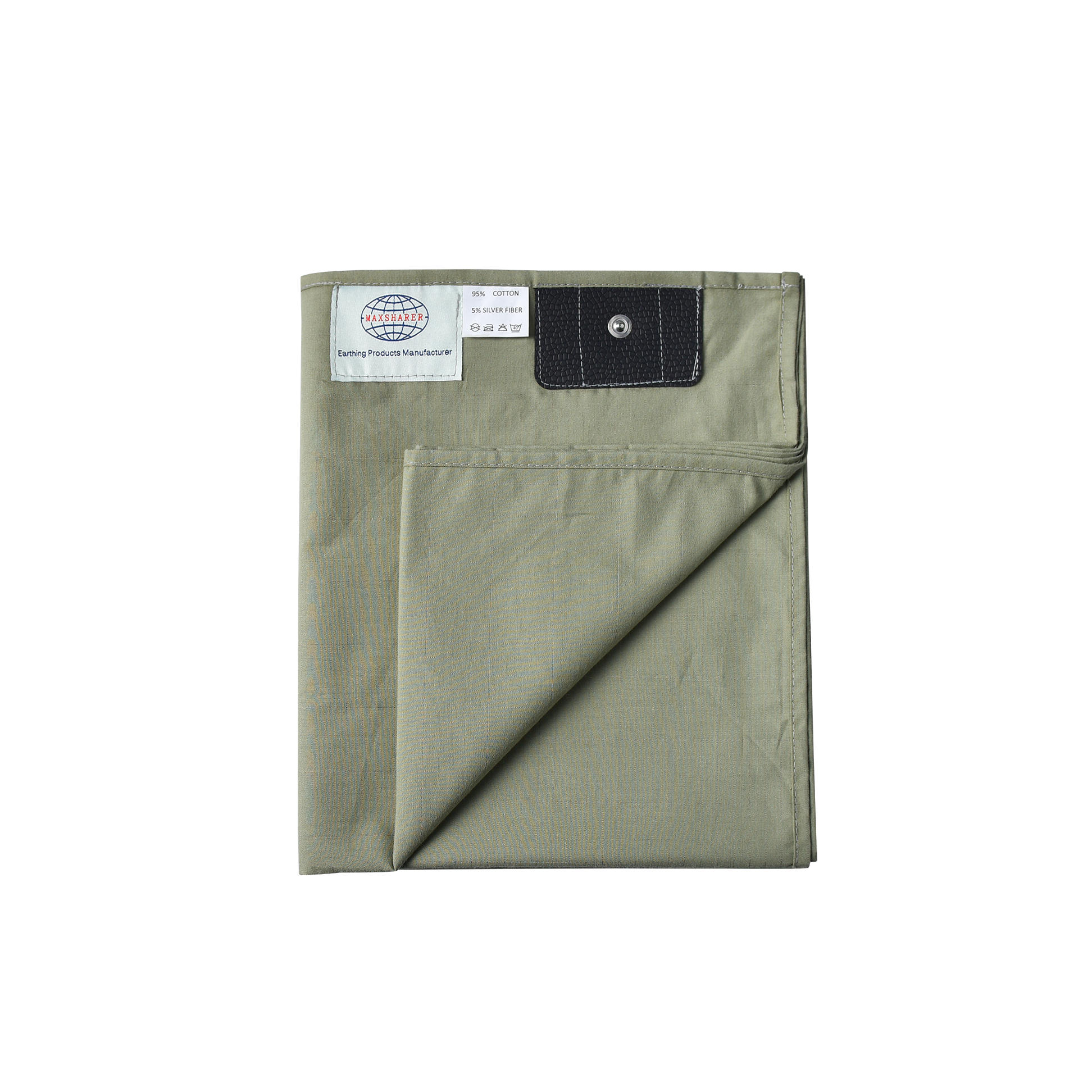 Custom Queen King Size Grounding Flat Sheets for Earthing Bed Organic Cotton With Grounding Cord Conductive Earthing Bed Sheet
