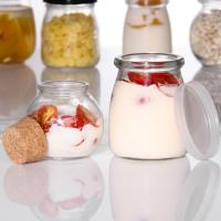 5 oz 8 oz 200 ml pequenos recipientes de vidro para alimentos frascos de pudim para ninhos de pássaros