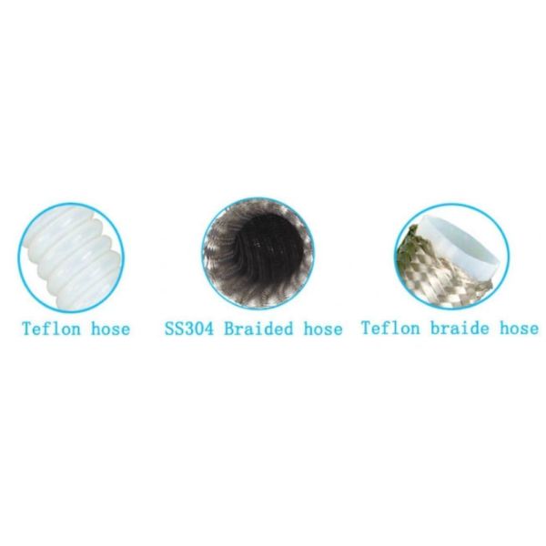 Convoluted SAE 100 R14 PTFE Lined Flexible Hose with Stainless Steel Braid