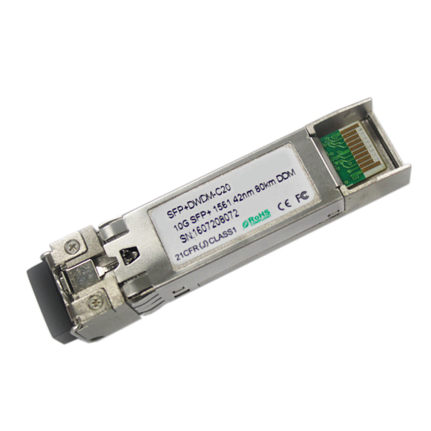 решетка ITU C-диапазона 50GHz 100GHz 200GHz ZR 80KM 24dB EML 10G DWDM SFP+