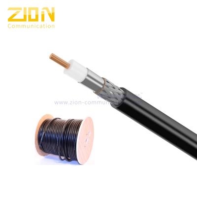 Trança exterior do AL do condutor 60% Calibre de diâmetro de fios CCS do cabo coaxial 14 de RG11 CATV com revestimento do PE