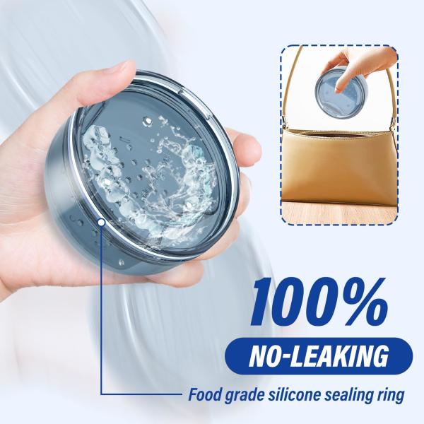 Denture 2 In 1 Retainer Case No Leak Denture Bath Container 3.78 x 2.24