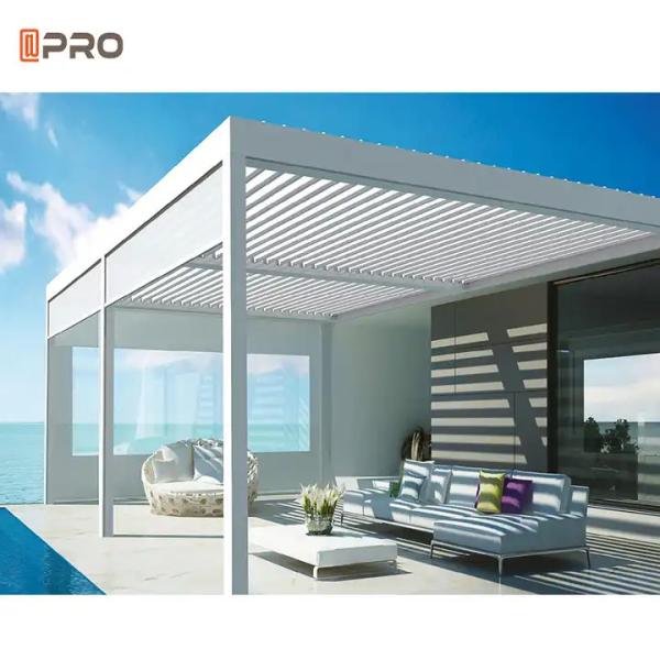 Motorised Outdoor Aluminium Louvered Roof Pergola Bioclimatique Garden Arbours Pergolas