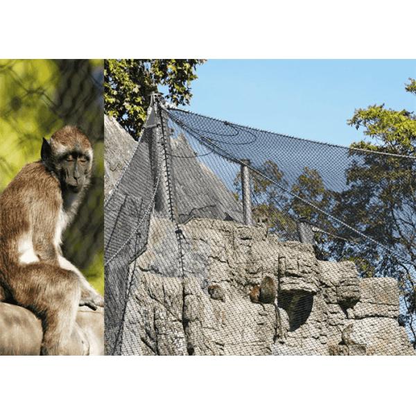 60 Degree Black Oxide Wire Rope Mesh Ferrule Cable Mesh Woven Hand Woven For Zoo