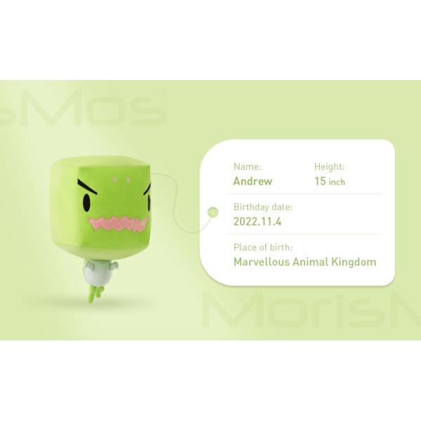 MorisMos Original 15 Inch Big-Headed Dinosaur Stuffed Animal Toy Soft Cube Dino Squishy Pillow for Boys and Girls for Birthday