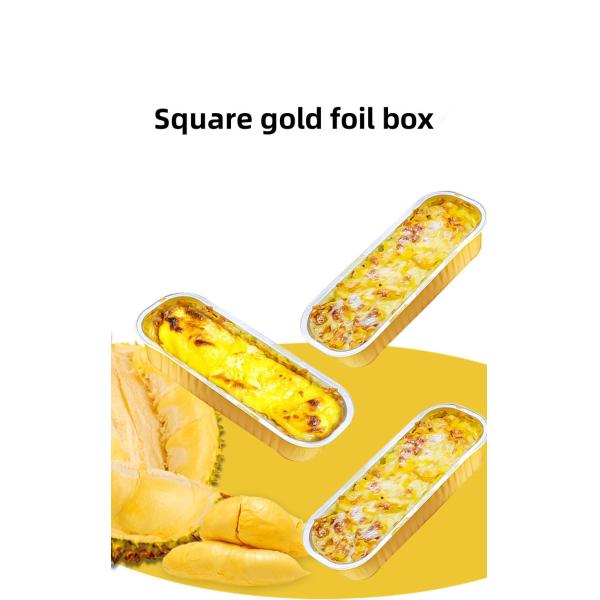 6.8 Оц прямоугольная мини чашка одноразовая алюминиевая фольга пирожные хлебная сковородка