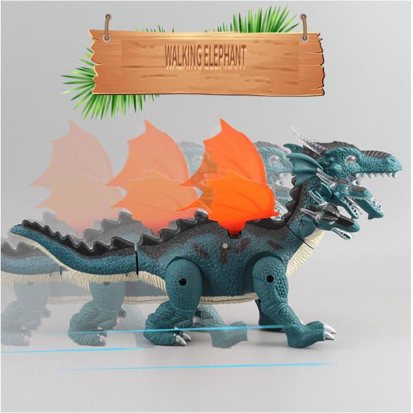 PVC Electric Dinosaur Toy for Children Age Range 0 to 24 Months Sound and Light Effects