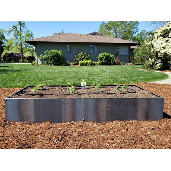 Outdoor Square Corten Steel Raised Beds For Vegetable Flower Planter Edge