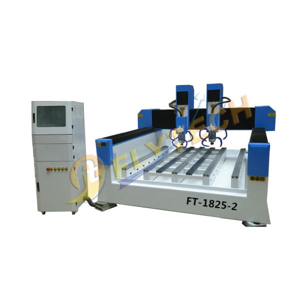 Professionl stone cutting  Double head Stone CNC router machine with EPS instructurer