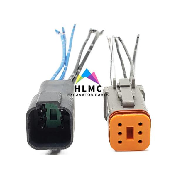 Excavator Accessories Are Suitable 312B 320B Refueling Door Motor Motor 6 Wire Harness Plug