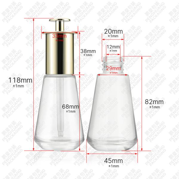 стеклянная капельница прессы сыворотки 30ml разливает штемпелевать по бутылкам конической склянки горячий
