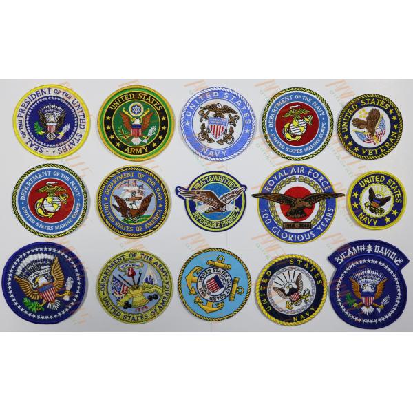 Baby Blue Embroidered Letter Patches Twill Fabric Retro Alphabet For Clothes