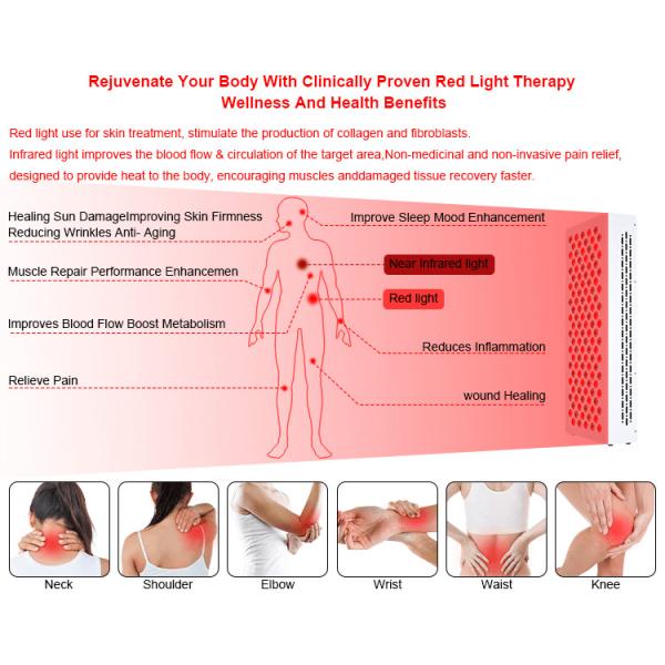 600W Infrared Red Light Therapy Panel For Skin Health Pain Relief / Wound Healing