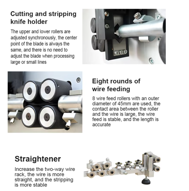 High Speed 6-180 mm² Automatic Computerized Cable Wire Stripping Machine EV Charge Cable Cutting Machine