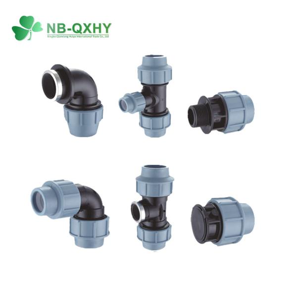 Cor clara QX Pn16 PP de compressão de alta pressão para aplicações de canalização