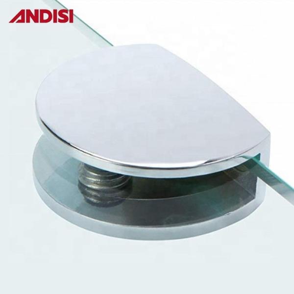 Kitchen Furniture Hardware Wall Mount Glass Shelf Support Bracket Clamp Clip 12.5*48mm