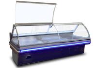 Refrigerador comercial do exemplo do supermercado fino da tomada de fábrica com luz do diodo emissor de luz