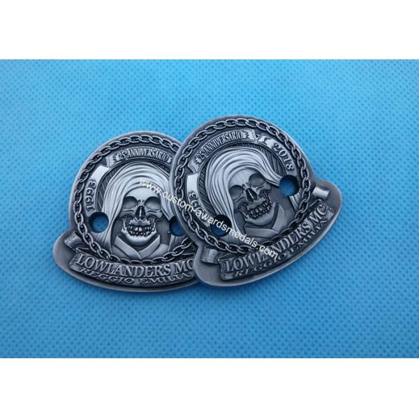 3D Antique Zinc Alloy Imitation Hard Enamel Ring , Military Badges And Pins