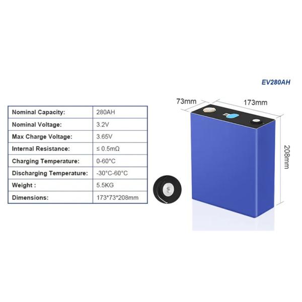 LiFePO4 Литиевая батарея 3.2V 100AH 150AH 280AH Настраиваемая батарейная ячейка 320AH Глубокий цикл Литий-ионные батареи
