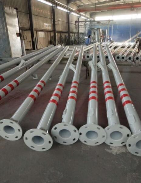Straight Tubular Poles Alloy Steel Seamless Tubes Hot Gavlanized Street Lighting Poles