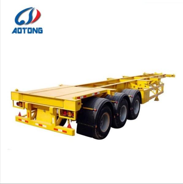 Fabricação de chassis/semi-reboques de recipientes de esqueleto de 3 eixos de 40 ft com 12 fechaduras de torção
