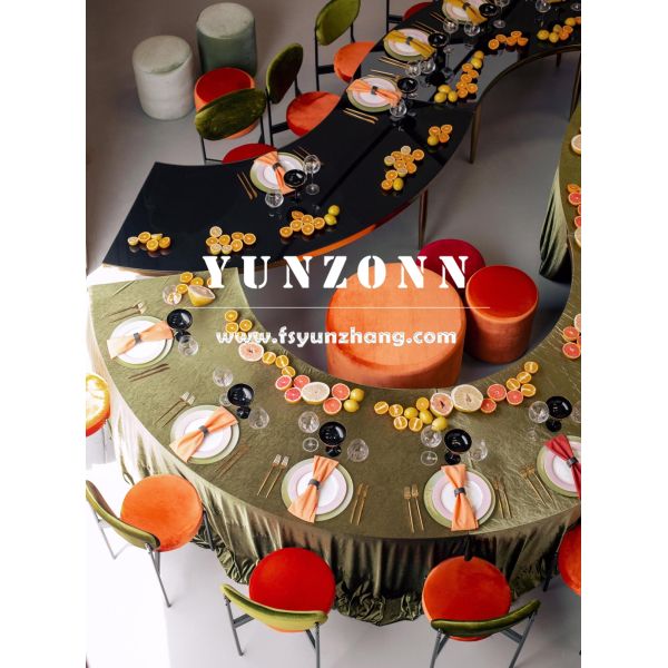 2025 New Style Stainless Steel Circle Shape Hotel Tables Banquet Hall Wedding Table