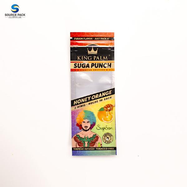 Трехсторонний запечатанный тупые обертки сигареты упаковочный пакет пластиковый Майлар циппер