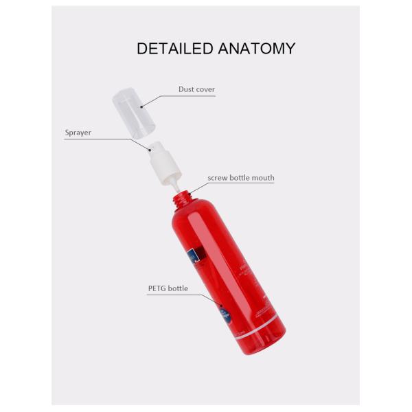 60ml 125ml 150ml Face Skin Care Pump Spray Red PETG Plastic Plastic Lotion Bottle