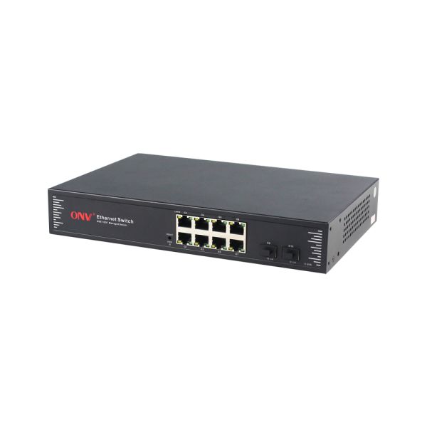 10 Port Gigabit Easy Managed Ethernet Switch With 8x RJ45 And 2x SFP Ports