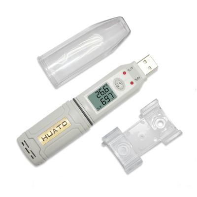 Usb do registador da temperatura de 43000 leituras e de dados da umidade para a análise