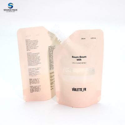 Recyclable PE Liquid Spout Pouch Bag with Window for Shampoo Cosmetic