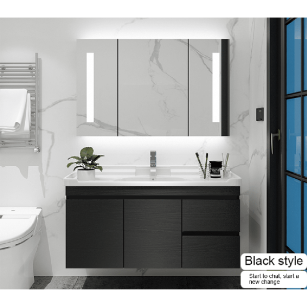 Anti Corrosion 316L Stainless Steel Bathroom Furniture Vanity LED Mirror Cabinet