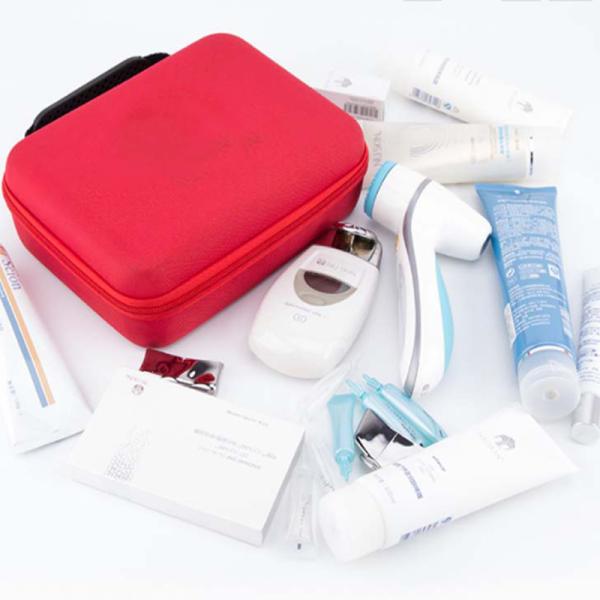 Embossed Logo EVA Cosmetic Case H5cm For Outdoor Traveling