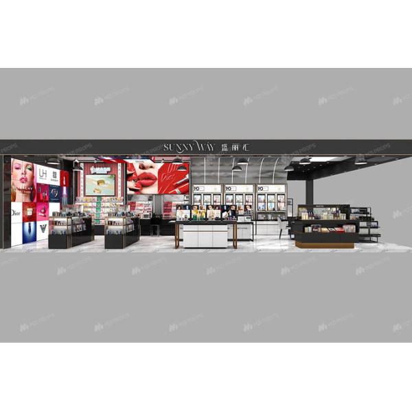 Skincare Shop Interior Design Gold Rush Series Case for Shop Display Furniture