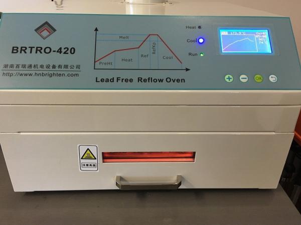 CHMRO-420 Desktop 2500w IC heater, lead free, Hot air + 300*300mm Infrared Reflow Oven