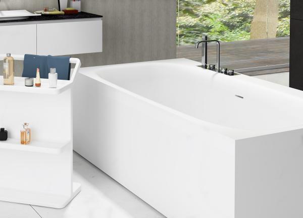 Stone Resin Free Standing Deep Soaker Tub Anti Yellowing Easy To Maintain