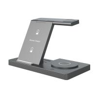 Chargeur sans fil Apple 5 en 1 Chargeur téléphonique à induction pliable Compatible Apple et Android Noir et blanc